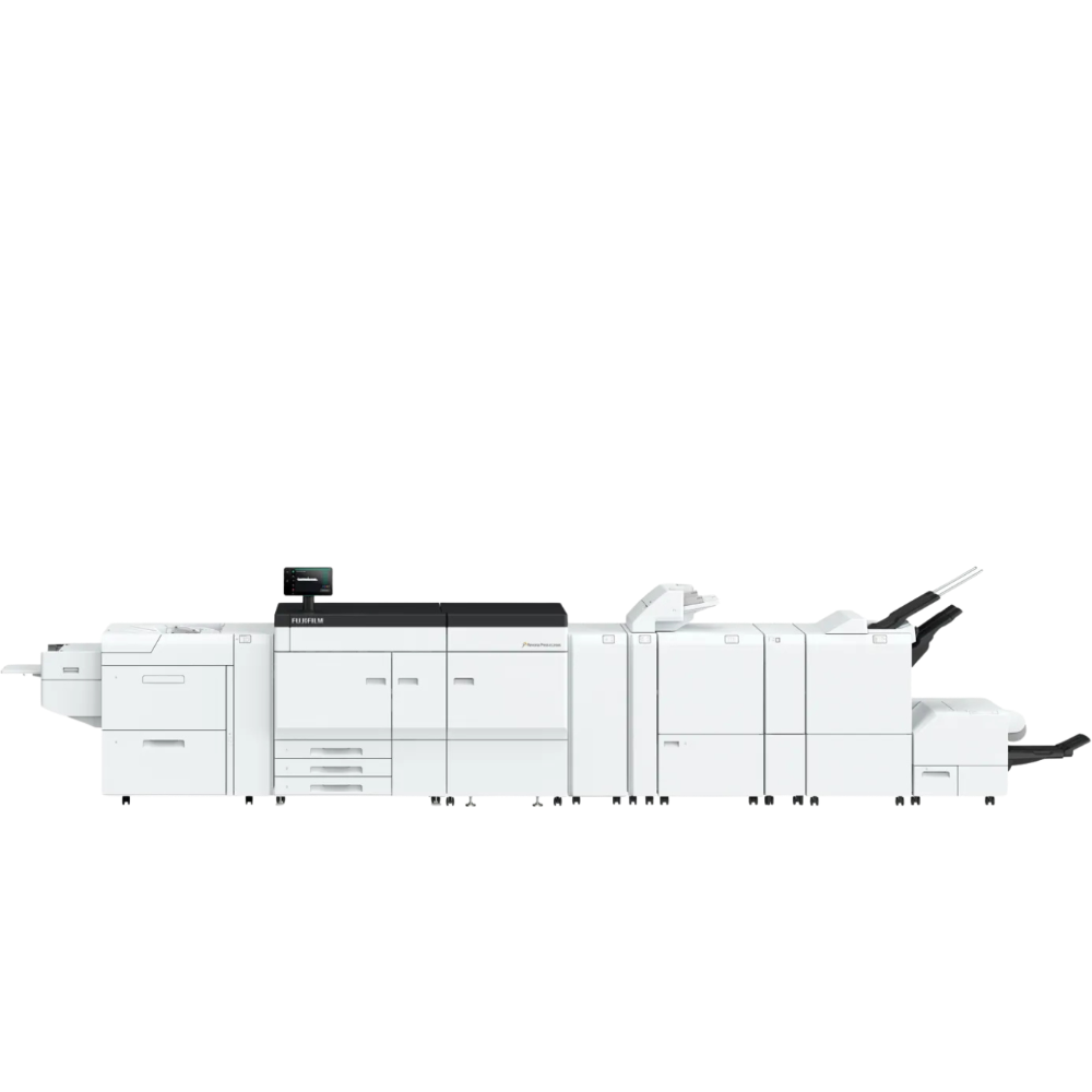 Fujifilm Revoria Press EC2100 compact colour production printer at 100ppm with CMYK plus specialty toner