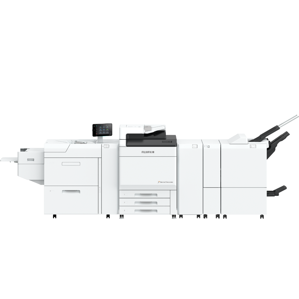 Fujifilm Revoria Press SC285 colour production printer with gold, silver and clear specialty toner for short run print
